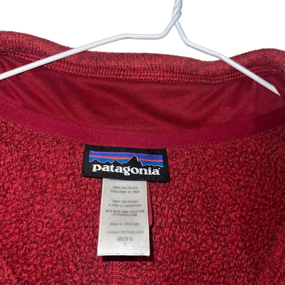 Patagonia 1/4 Zip Sherpa Lined Red Sweater Men’s Size Large - Picture 3 of 7